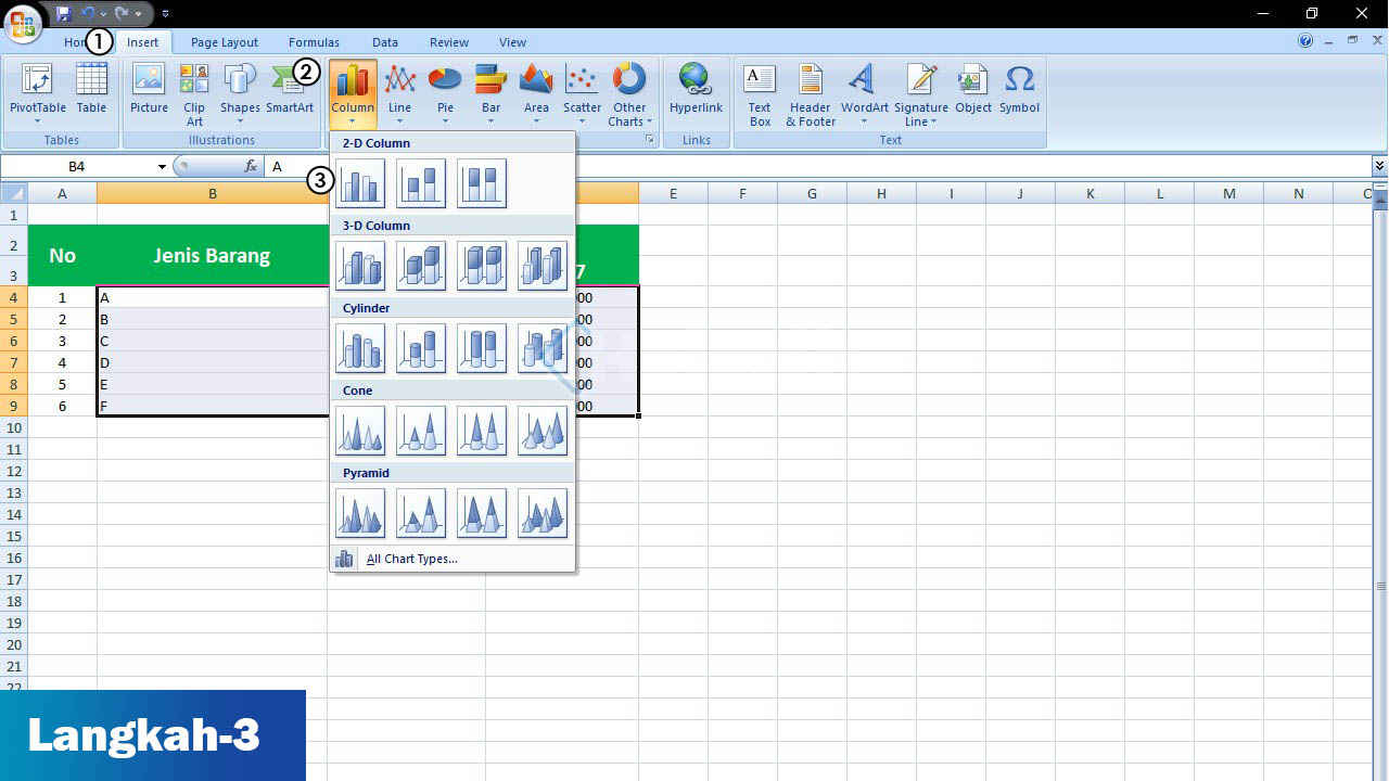 Cara Membuat Grafik Di Excel