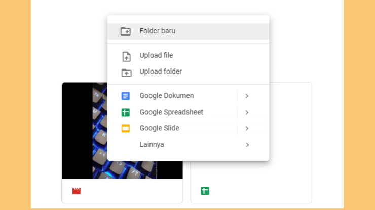 Cara membuat file Google Drive