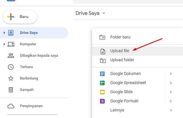 cara bikin google Drive